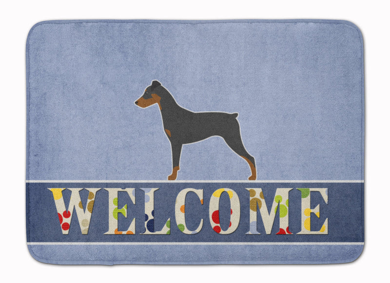 German Pinscher Welcome Machine Washable Memory Foam Mat BB5517RUG