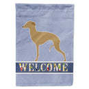 Italian Greyhound Welcome House Flag 28x40 Porch Sleeve Pole Decorative Outside Yard Banner Artwork Wall Hanging, Polyester