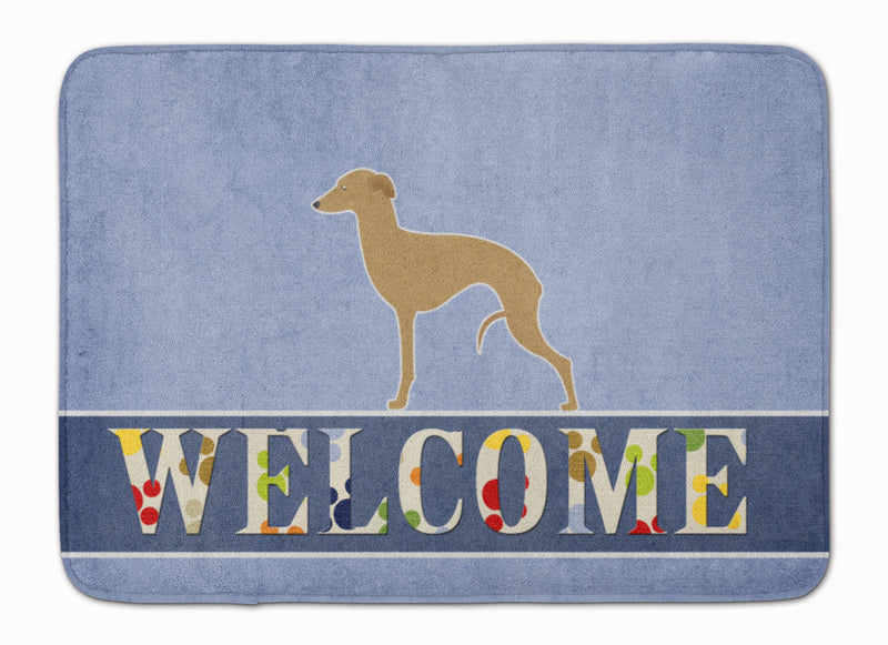 Italian Greyhound Welcome Machine Washable Memory Foam Mat BB5518RUG