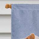 Collie Welcome House Flag 28x40 Porch Sleeve Pole Decorative Outside Yard Banner Artwork Wall Hanging, Polyester