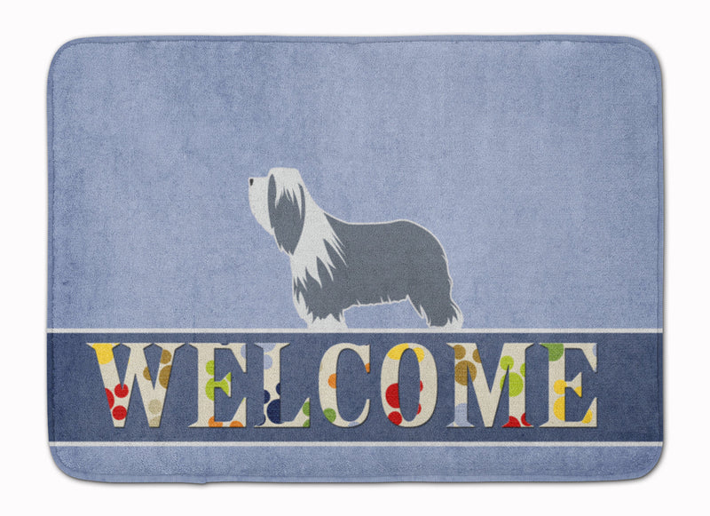 Bearded Collie Welcome Machine Washable Memory Foam Mat BB5521RUG