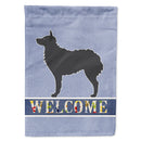 Croatian Sheepdog Welcome House Flag 28x40 Porch Sleeve Pole Decorative Outside Yard Banner Artwork Wall Hanging, Polyester