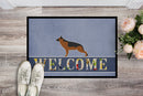 German Shepherd Welcome Doormat Indoor Outdoor 24H X 36W Front Door Mat Rugs for Entryway, Non Slip Washable Low Pile,