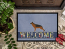 German Shepherd Welcome Doormat Indoor Outdoor 24H X 36W Front Door Mat Rugs for Entryway, Non Slip Washable Low Pile,