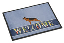 German Shepherd Welcome Doormat Indoor Outdoor 24H X 36W Front Door Mat Rugs for Entryway, Non Slip Washable Low Pile,