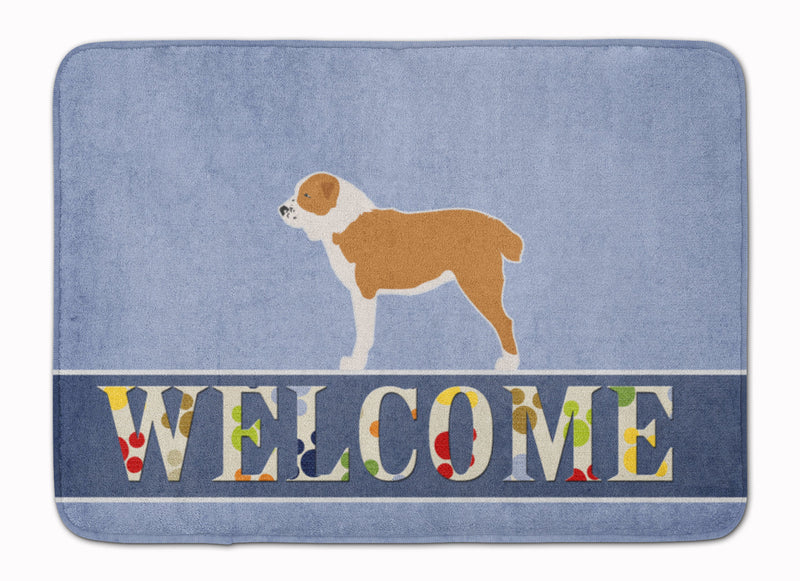 Central Asian Shepherd Dog Welcome Machine Washable Memory Foam Mat BB5532RUG