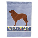 Portuguese Sheepdog Dog Welcome House Flag 28x40 Porch Sleeve Pole Decorative Outside Yard Banner Artwork Wall Hanging, Polyester