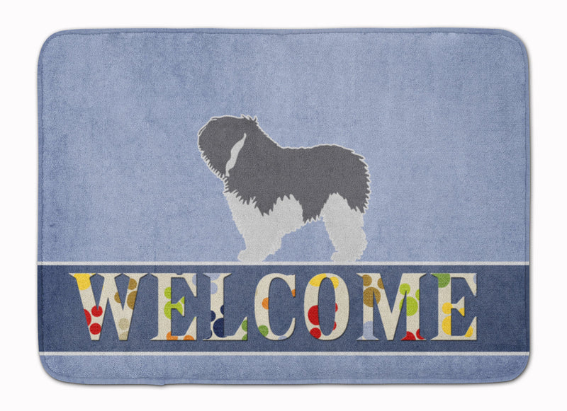 Polish Lowland Sheepdog Dog Welcome Machine Washable Memory Foam Mat BB5536RUG