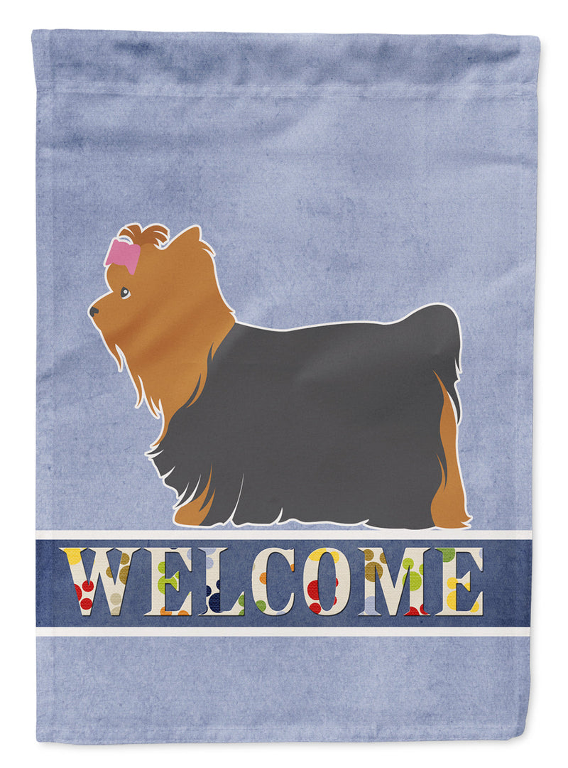 Yorkshire Terrier Yorkie Welcome Flag Canvas House Size BB5538CHF