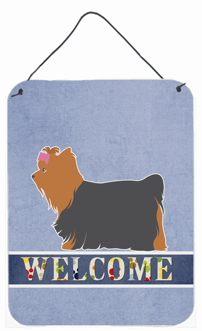 Yorkshire Terrier Yorkie Welcome Wall or Door Hanging Prints BB5538DS1216