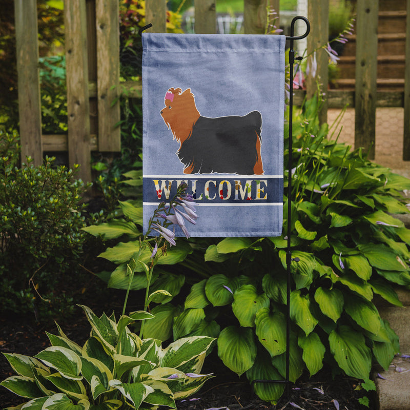 Yorkshire Terrier Yorkie Welcome Flag Garden Size BB5538GF