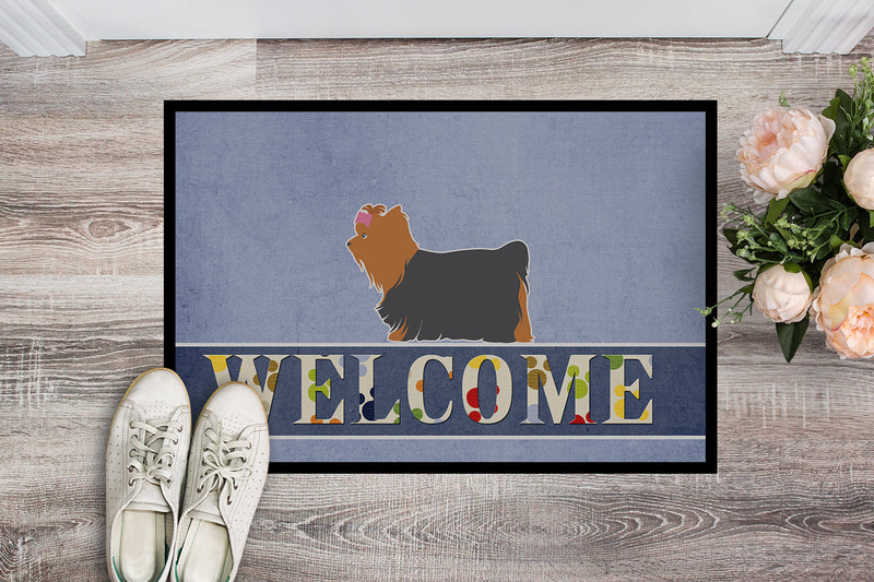 Yorkshire Terrier Yorkie Welcome Indoor or Outdoor Mat 18x27 BB5538MAT