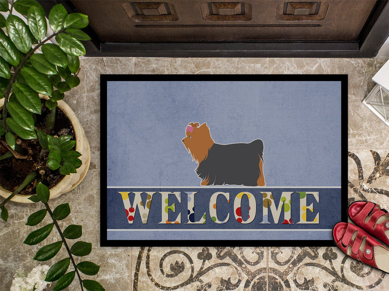 Yorkshire Terrier Yorkie Welcome Indoor or Outdoor Mat 18x27 BB5538MAT