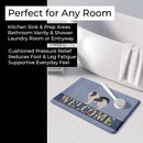 Japanese Chin Welcome Memory Foam Kitchen Mat Machine Washable Anti-Fatigue Cushion Comfort Bath or Kitchen Rug