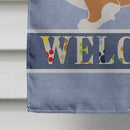 Pekingese Welcome House Flag 28x40 Porch Sleeve Pole Decorative Outside Yard Banner Artwork Wall Hanging, Polyester