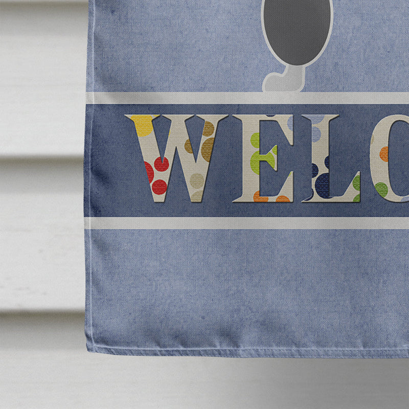 Poodle Welcome Flag Canvas House Size BB5543CHF