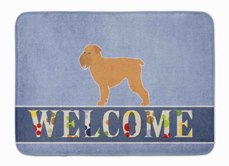 Brussels Griffon Welcome Machine Washable Memory Foam Mat BB5544RUG