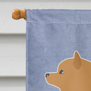 Pomeranian Welcome House Flag 28x40 Porch Sleeve Pole Decorative Outside Yard Banner Artwork Wall Hanging, Polyester