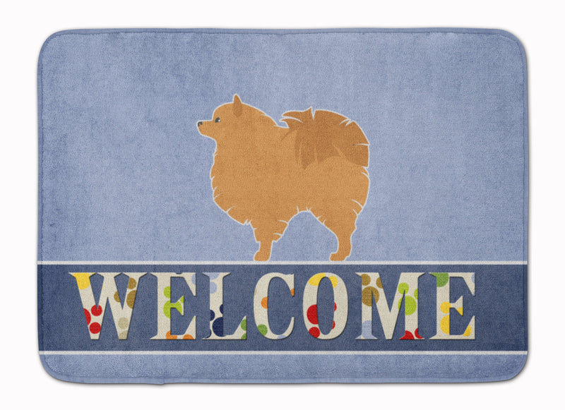 Pomeranian Welcome Machine Washable Memory Foam Mat BB5546RUG