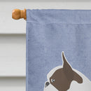 Boston Terrier Welcome House Flag 28x40 Porch Sleeve Pole Decorative Outside Yard Banner Artwork Wall Hanging, Polyester