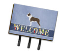 Boston Terrier Welcome Leash or Key Holder Wall Hooks, Coat Rack Wall Mount, for Hanging Keys, Towels, Aprons, Leashes