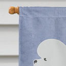 Bichon Frise Welcome House Flag 28x40 Porch Sleeve Pole Decorative Outside Yard Banner Artwork Wall Hanging, Polyester