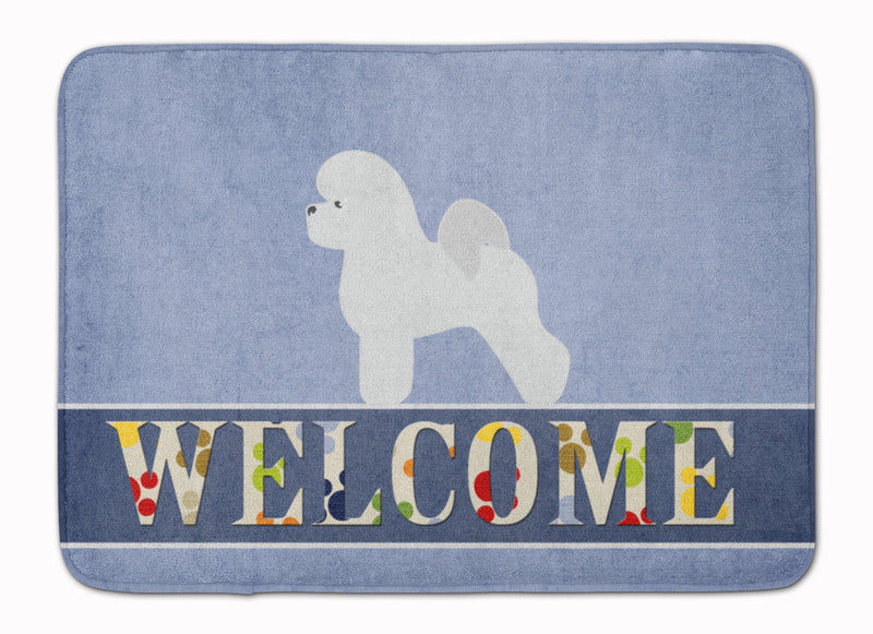 Bichon Frise Welcome Machine Washable Memory Foam Mat BB5549RUG