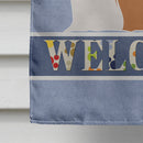 Shih Tzu Welcome House Flag 28x40 Porch Sleeve Pole Decorative Outside Yard Banner Artwork Wall Hanging, Polyester