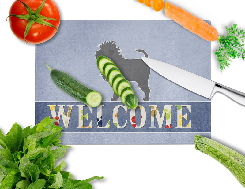 Affenpinscher Welcome Glass Cutting Board Large BB5552LCB