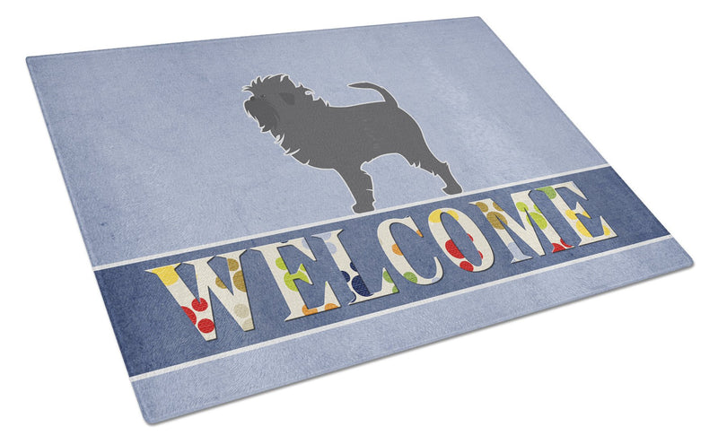 Affenpinscher Welcome Glass Cutting Board Large BB5552LCB