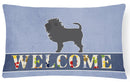 Affenpinscher Welcome Canvas Fabric Decorative Pillow BB5552PW1216