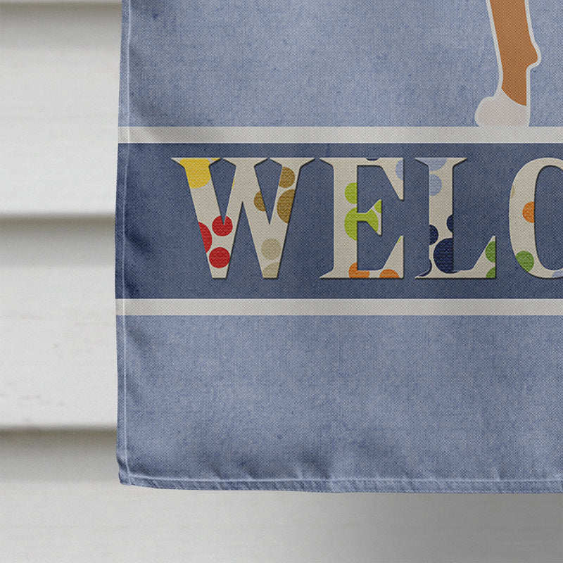 Boxer Welcome Flag Canvas House Size BB5557CHF