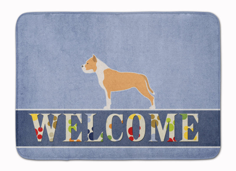 Staffordshire Bull Terrier Welcome Machine Washable Memory Foam Mat BB5558RUG