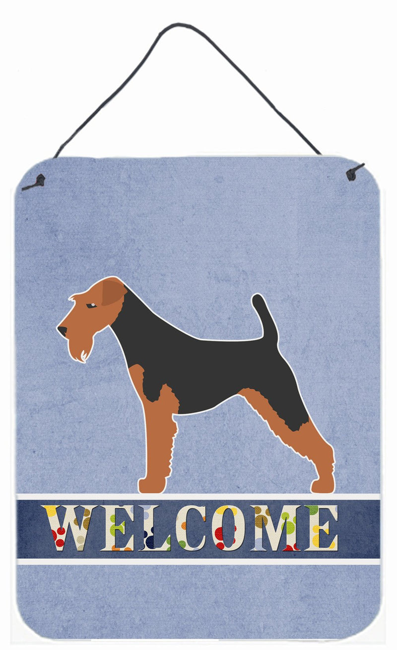 Airedale Terrier Welcome Wall or Door Hanging Prints BB5561DS1216