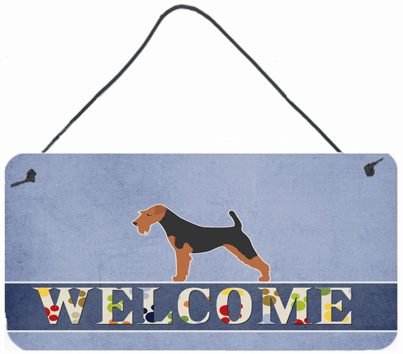 Airedale Terrier Welcome Wall or Door Hanging Prints BB5561DS812