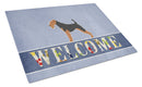 Airedale Terrier Welcome Glass Cutting Boards – Durable, Decorative Kitchen Art Large BB5561LCB