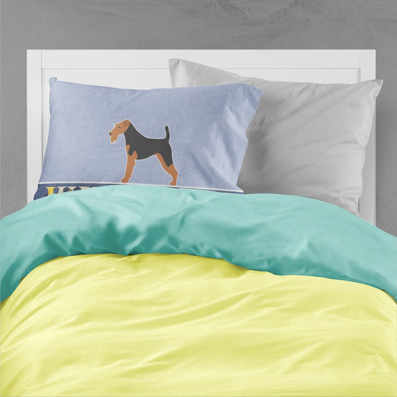 Airedale Terrier Welcome Fabric Standard Pillowcase BB5561PILLOWCASE