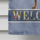 Doberman Pinscher Welcome House Flag 28x40 Porch Sleeve Pole Decorative Outside Yard Banner Artwork Wall Hanging, Polyester