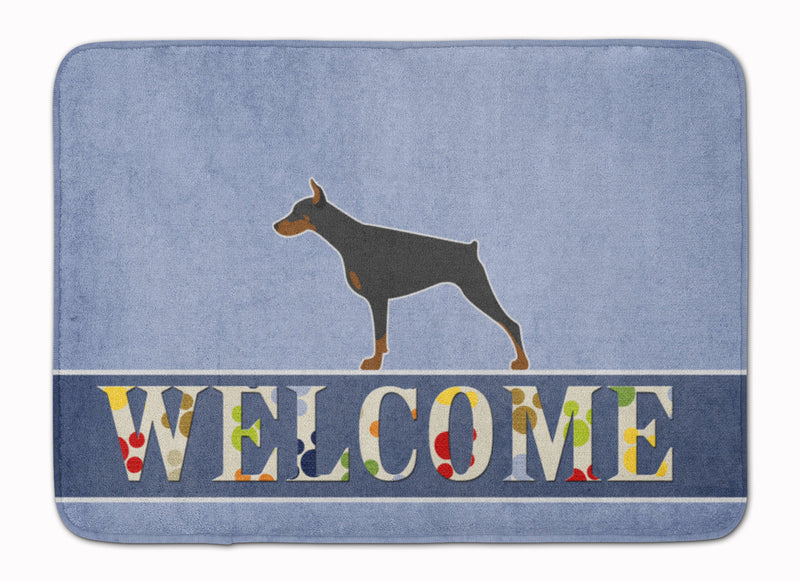 Doberman Pinscher Welcome Machine Washable Memory Foam Mat BB5564RUG