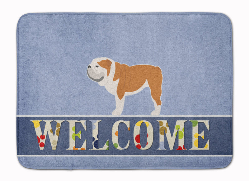 English Bulldog Welcome Machine Washable Memory Foam Mat BB5566RUG