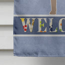 Neapolitan Mastiff Welcome House Flag 28x40 Porch Sleeve Pole Decorative Outside Yard Banner Artwork Wall Hanging, Polyester