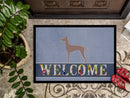 Dogo Argentino Welcome Doormat Indoor Outdoor 18H X 27W Front Door Mat Rugs for Entryway, Non Slip Washable