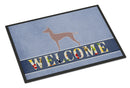 Dogo Argentino Welcome Doormat Indoor Outdoor 18H X 27W Front Door Mat Rugs for Entryway, Non Slip Washable
