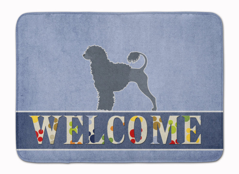 Portuguese Water Dog Welcome Machine Washable Memory Foam Mat BB5572RUG