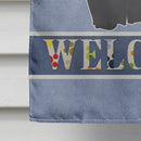 Scottish Terrier Welcome House Flag 28x40 Porch Sleeve Pole Decorative Outside Yard Banner Artwork Wall Hanging, Polyester