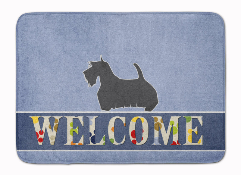 Scottish Terrier Welcome Machine Washable Memory Foam Mat BB5573RUG