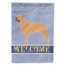 Bullmastiff Welcome House Flag 28x40 Porch Sleeve Pole Decorative Outside Yard Banner Artwork Wall Hanging, Polyester