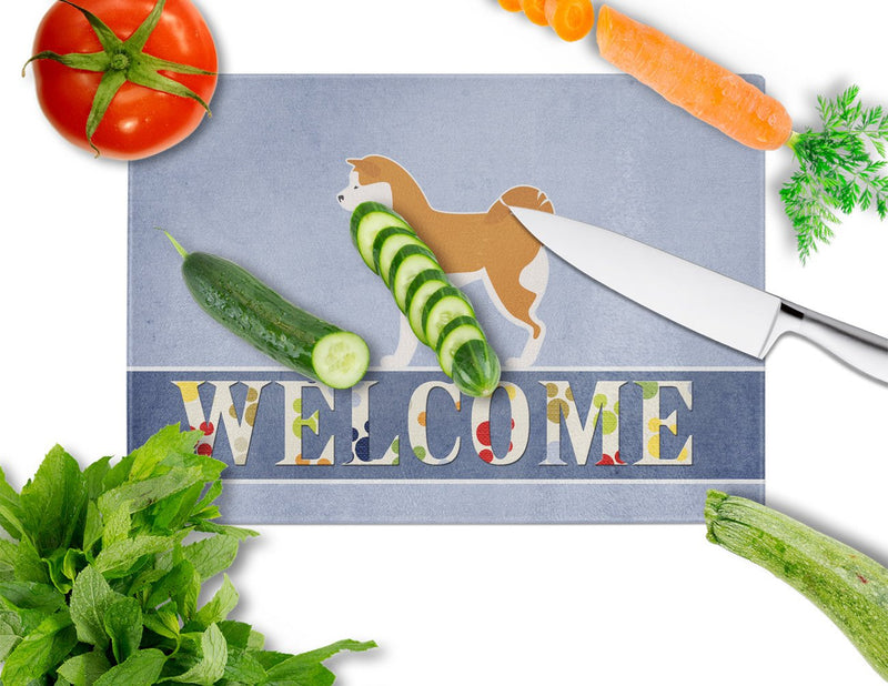 Akita Welcome Glass Cutting Board Large BB5576LCB