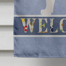 Saint Bernard Welcome House Flag 28x40 Porch Sleeve Pole Decorative Outside Yard Banner Artwork Wall Hanging, Polyester
