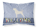Anatolian Shepherd Welcome Fabric Standard Pillowcase – Artistic Decorative Front, White Back BB5581PILLOWCASE